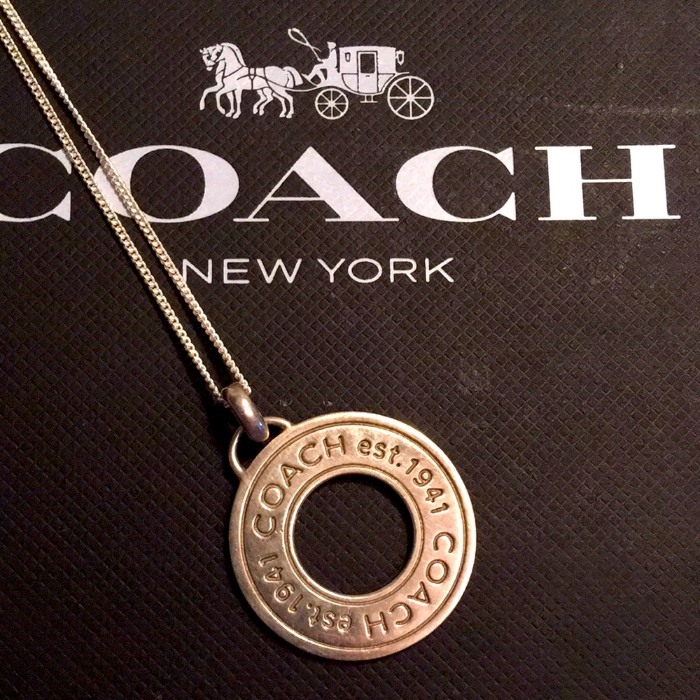 🤗- RHTF Vintage Signature Coach Open Circle Silver 925  Necklace